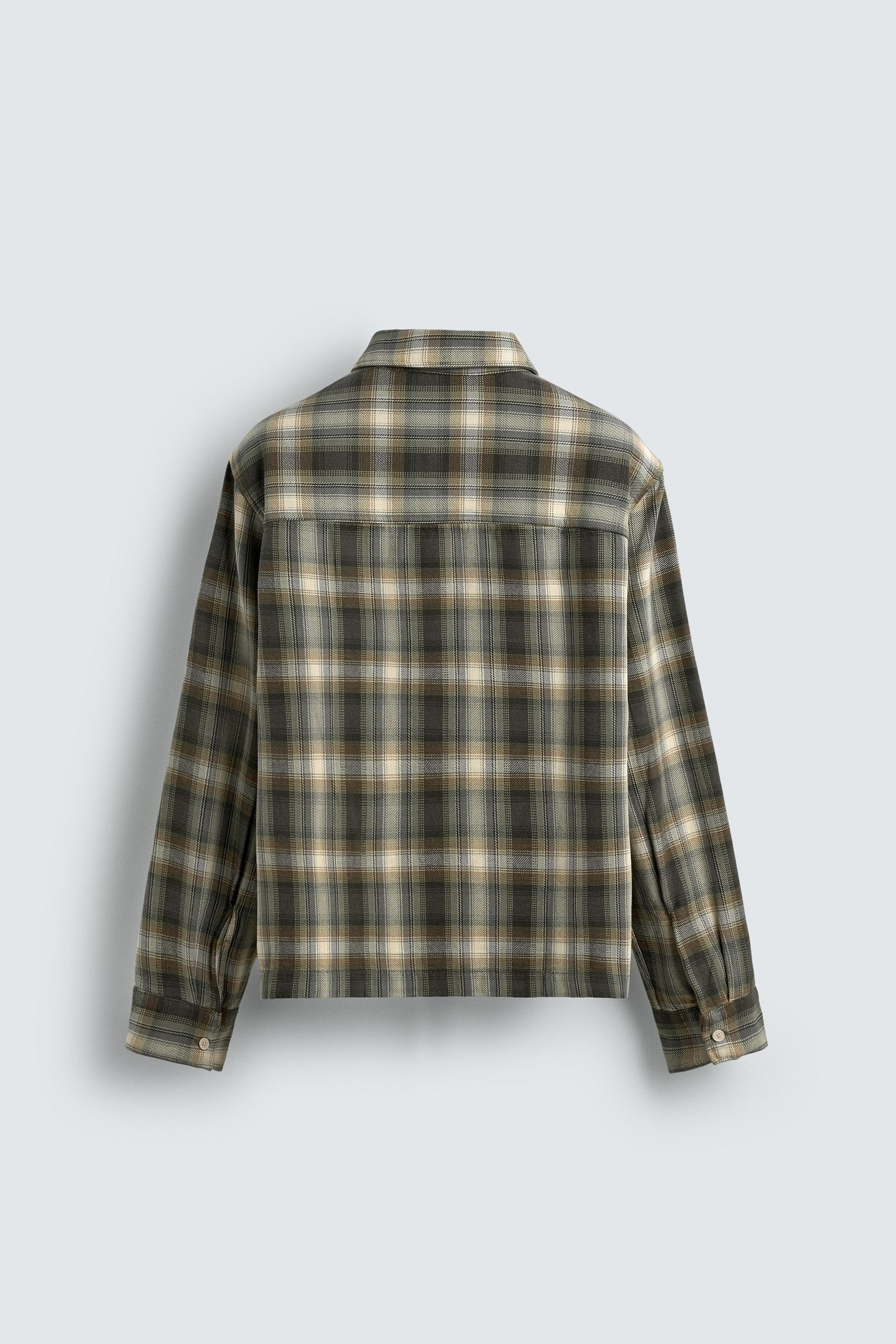 RELAXED FIT PLAID OVERSHIRT